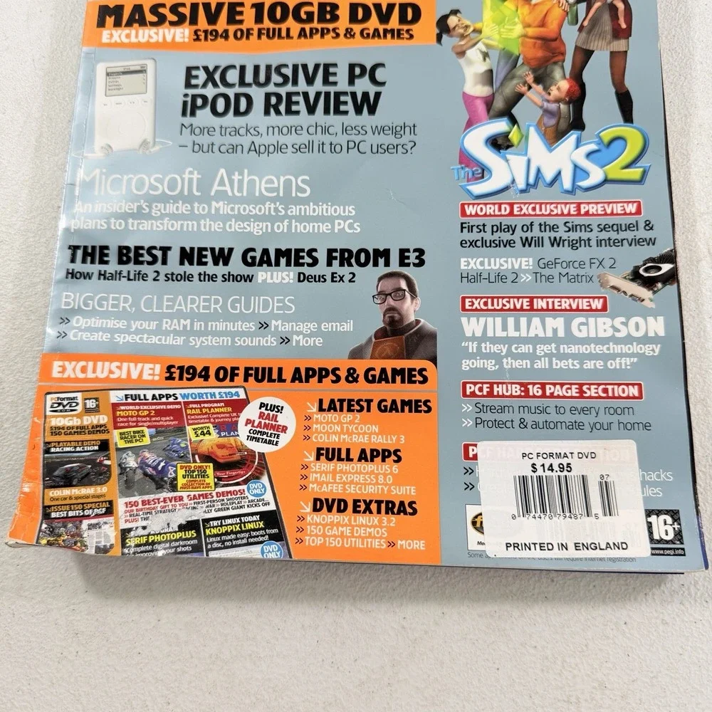 PC Format Magazine #150 July 2003 Sims 2 iPod Vintage Tech Gaming